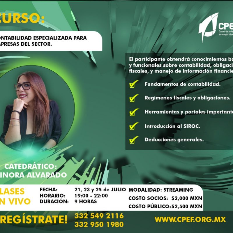 CONTABILIDAD AVANZADA PARA EMPRESAS DEL SECTOR (PREGRABADA)